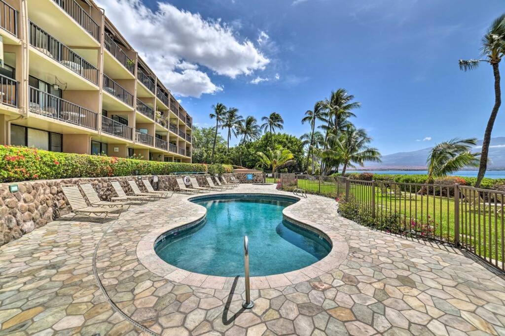Stunning Maui Direct Ocean Front On The Beach, Walk To Beach From Condo, Watch Turtles, Whales, Ac In All Rooms Ocean View Pool And Spa Wailuku Luaran gambar