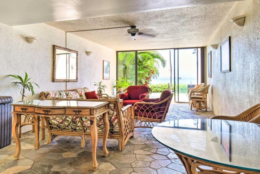 Stunning Maui Direct Ocean Front On The Beach, Walk To Beach From Condo, Watch Turtles, Whales, Ac In All Rooms Ocean View Pool And Spa Wailuku Luaran gambar